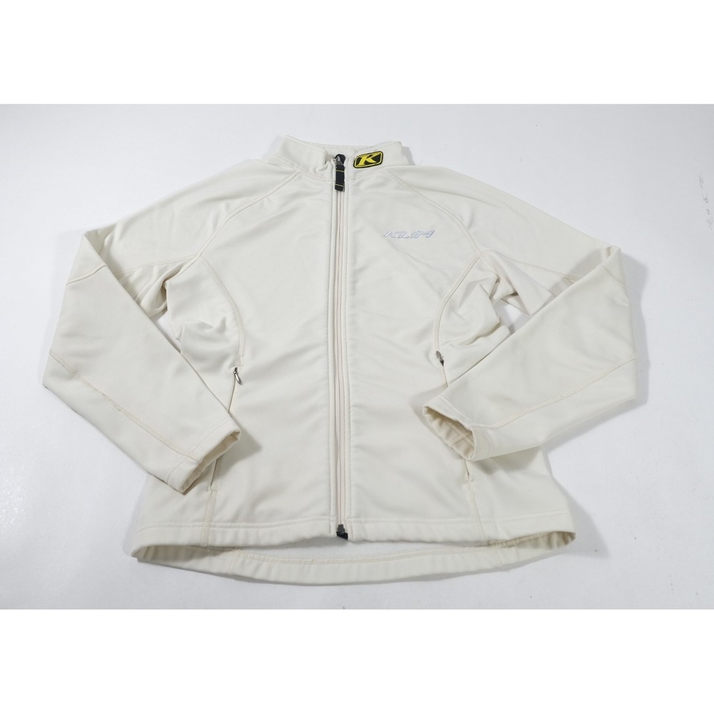 Klim Jacket Women Small Cream Mid-Layer Full Zip Fleece Lined Outdoor Activewear